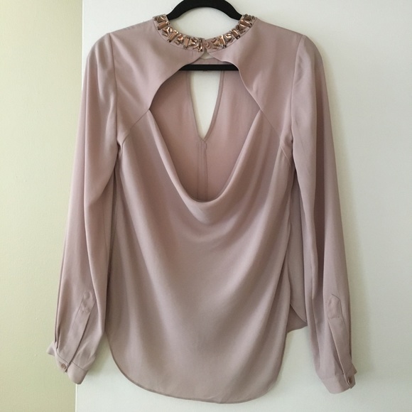 BCBGMAXAZRIA EMBELLISHED BLOUSE - Picture 2 of 4
